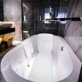 Oreiller de bain complet - blanc - 125x36 - oreillers de bain pour le bain - kussen de bain - oreiller cervical - appui-tête -