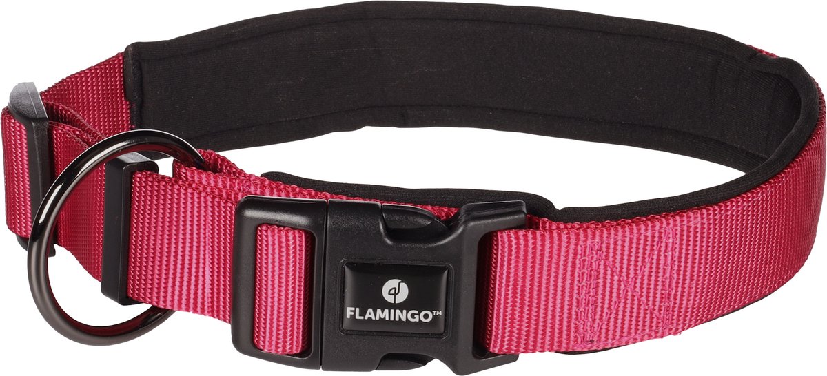Flamingo Abbi - Halsband Honden - Halsband Abbi Kersenrood Xl 55-60cm 32mm - 1st - 190612 - 1st