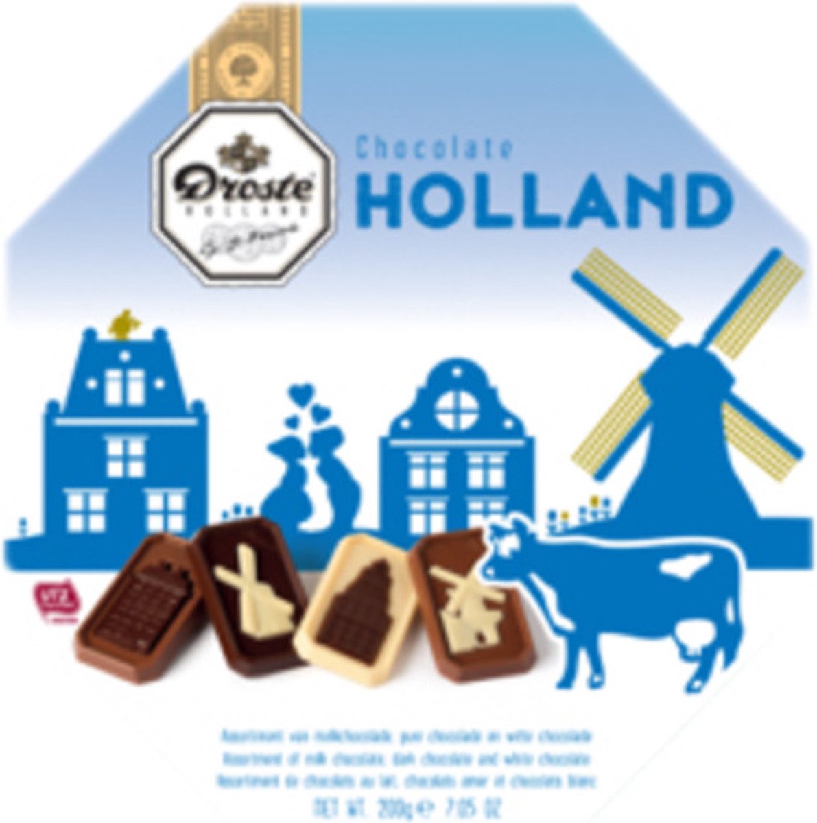 Chocolade droste verwenbox holland 200gr | Doos a 200 gram | 6 stuks