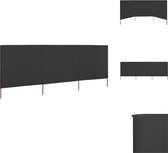vidaXL Inklapbaar Windscherm - 400 x 120 cm - Vliesstof en Houten Paal - Windscherm (tent)