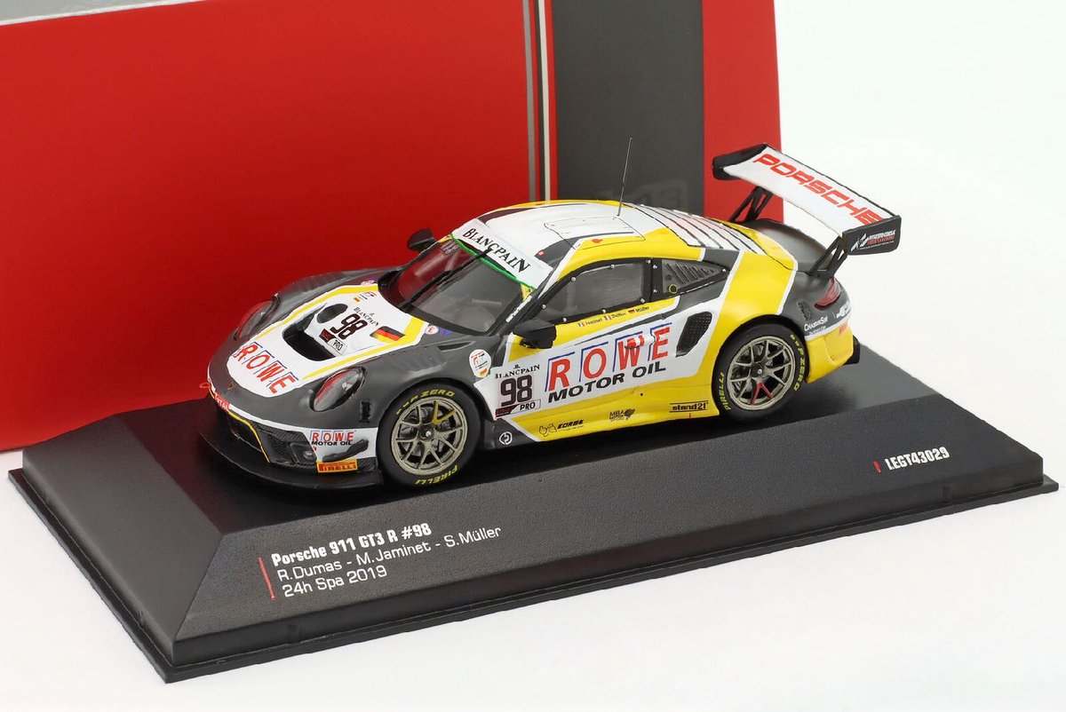 Ixo - Porsche 911 GT3 R ROWE RACING #98 DUMAS/MULLER/JAMINET 5th 24H SPA 2019 1:43