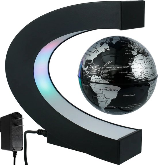 Zwevende Lamp - Magnetische Levitatie Globe - Led Roterende Globe - Nieuwigheid Kerstcadeau - Bedlampjes - C Vorm