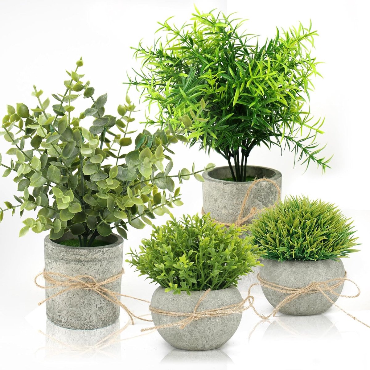 Kunstmatige vetplanten in potten, set van 4