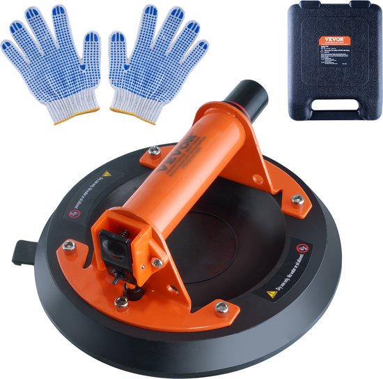 Foto: Vevor vacu mzuignap nbr 203mm diameter met abs handvat draagver mogen 99 278kg bedrijfstemperatuur 20 tot 60 inclusief opbergdoos en handschoenen