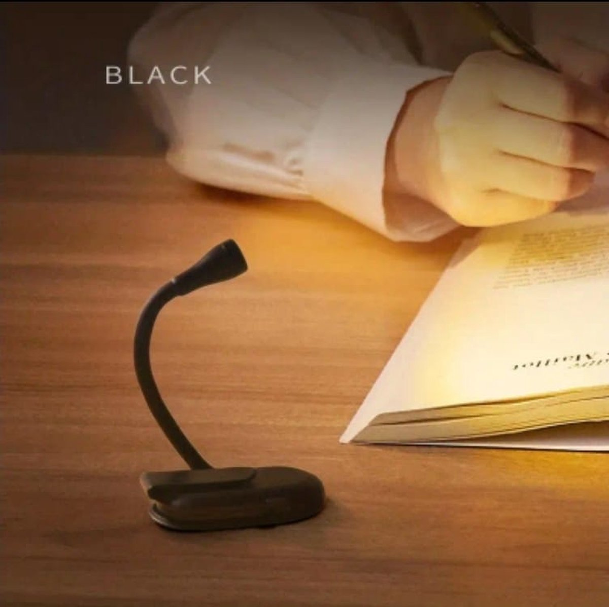 AliRose - Boek Clip LED - Lezen In Het Donker - Travel Light - Clip-On - Zwart