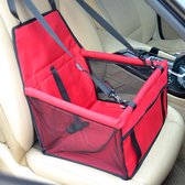 Velox Autostoel Hond - Hondenmand Auto - Hondenstoel Auto - Hondenzitje Auto - Automand Hond - Autozitje Hond - Hondenmand Auto Achterbank - Reisbench Hond - Incl. Veiligheidsgordel - 40x30 - Rood