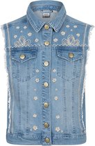 Indian Blue Jeans Denim Gilet Embroidery Blazers Meisjes - Blauw - Maat 176