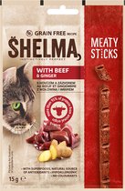 Shelma Premium Kattensnack - Sticks met Rund en Gember - 20 x 3 stuks