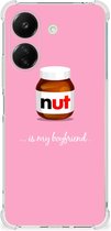 Silicone Hoesje Geschikt voor Xiaomi Redmi 13C 4G Telefoonhoesje met doorzichtige rand Nut Boyfriend