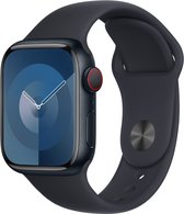 Origineel Apple Sport Band - Geschikt voor Apple Watch 41MM / 40MM / 38MM - Apple Watch Series 1 / 2 / 3 / 4 / 5 / 6 / 7 / 8 / 9 / SE - Bandje S/M Zwart