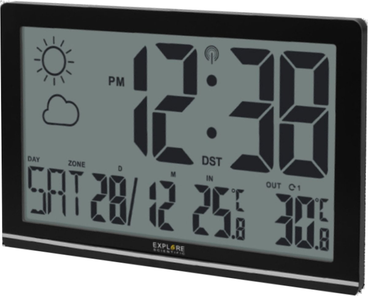 Explore Scientific RDC-8001 digitale weerstation Zwart LCD Batterij/Accu