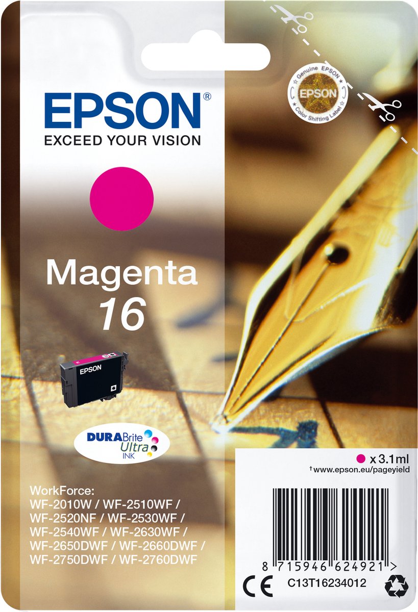 Epson 16 - Inktcartridge / Rood
