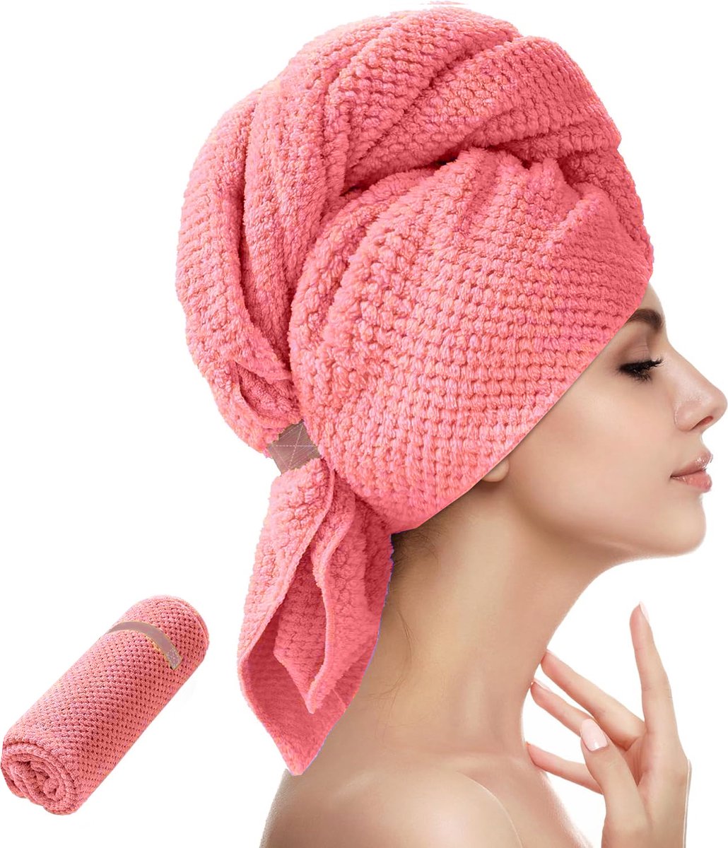 BOTC Haarhanddoek - Snel Drogend - 1 Stuk Hair Towel - 60x100CM - Haarhanddoek Microvezel - Rood