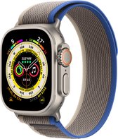 Apple Watch Ultra Trail bandje - 49mm - Blauw/Grijs- Small/Medium