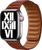 Apple Watch M/L  bandje - Leer - Voor Apple Watch 3/4/5/6/7/8/SE 38/40/41mm - Omber