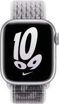 Apple Watch geweven sportbandje - Nike -  Voor Apple Watch 3/4/5/6/7/8/SE 38/40/41mm - Summit White/Zwart