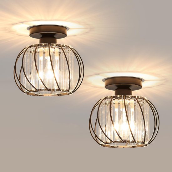 HAVA Plafondlamp wandlamp 2x E27 230V - metalen frame