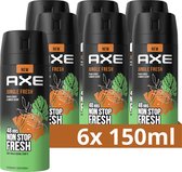 AXE Deodorant Bodyspray - Jungle Fresh - met onze meest onweerstaanbare geur ooit - 6 x 150 ml