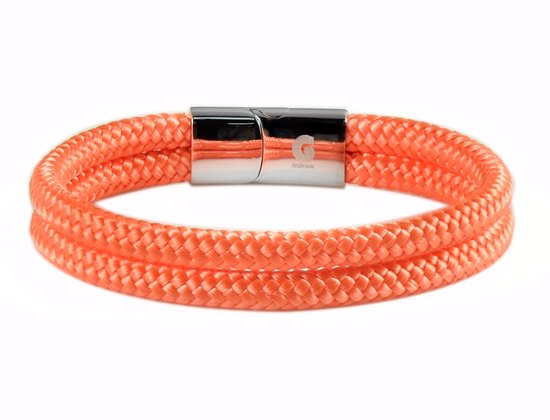 Armband meisje - touw oranje dames heren 17,5cm Galeara Design NOA