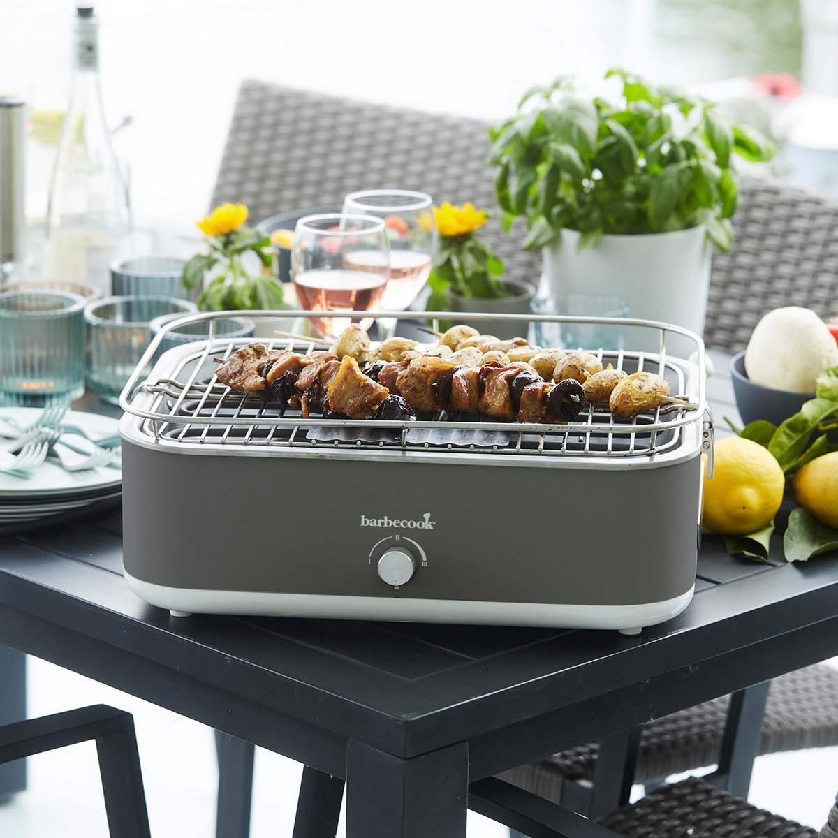 Barbecook E-Carlo - Barbecue électrique de table - Midnight Grey