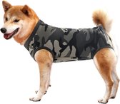 Honden Romper - Honden recovery suit voor na de operatie - kleur camouflage - maat M