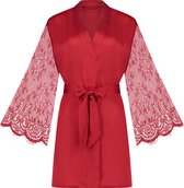 Hunkemöller Kimono Satin Lace Rood XS/S