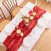 Tafelloper bruiloft mousseline 80cm x 3m kaasdoek tafelloper kaasdoek stof rood