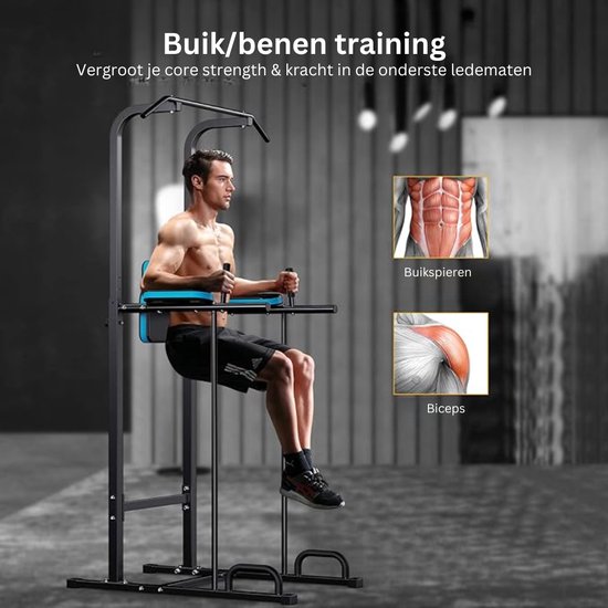 Power Tower (Pull Up/ Chin Up/Dips/Leg Raise) 3KX | KRACHTSTATIONS - FITNESS PRODUCE - Professionele Fitnessapparatuur