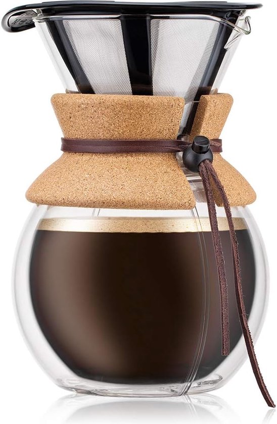 Bodum Giet over koffiezetapparaat met permanente filter, gebroken wit, 1,5 l/50 oz