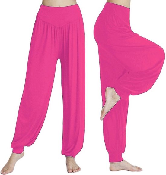 Finnacle - Sarouel - Pantalon de yoga - Pantalon Chill - Rose - XXL - Sarouel - Pantalon aéré - Pantalon ample/Pour XXL - Sarouel rose - Pantalon ample aéré - Style Chill et Yoga.