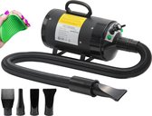 Comfywise Professionele Hondenfohn met 4 Opzetstukken - Hondenfohn - Verstelbaar Vermogen - Waterblazer Hond - Stil Design Met Geluidsdemper - Zwart - 2400W - Inclusief Hondenborstel