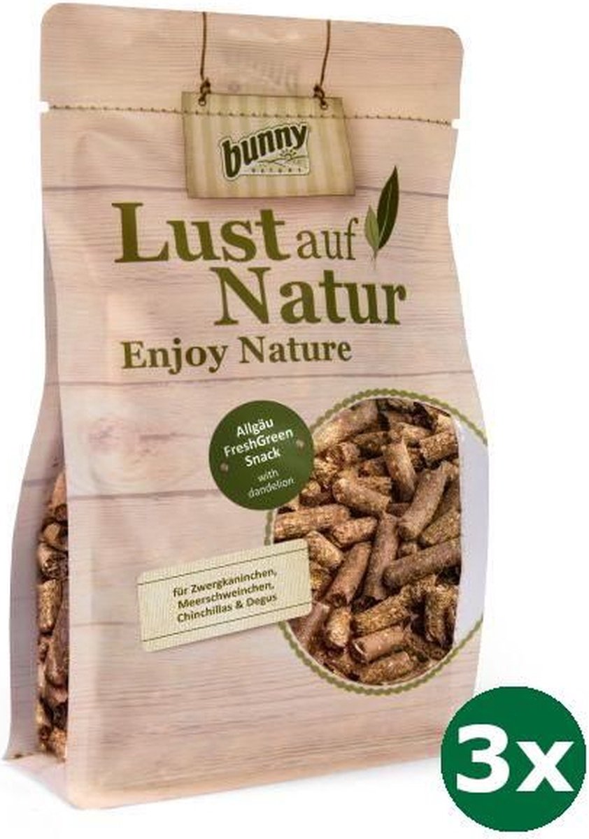 3×450 gr Bunny nature enjoy nature allgau freshgreen snack met paardenbloem