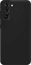 Telefoonglaasje Hoesje geschikt voor Samsung Galaxy S22 Plus - Siliconen - Zwart - Beschermhoes - Case - Cover