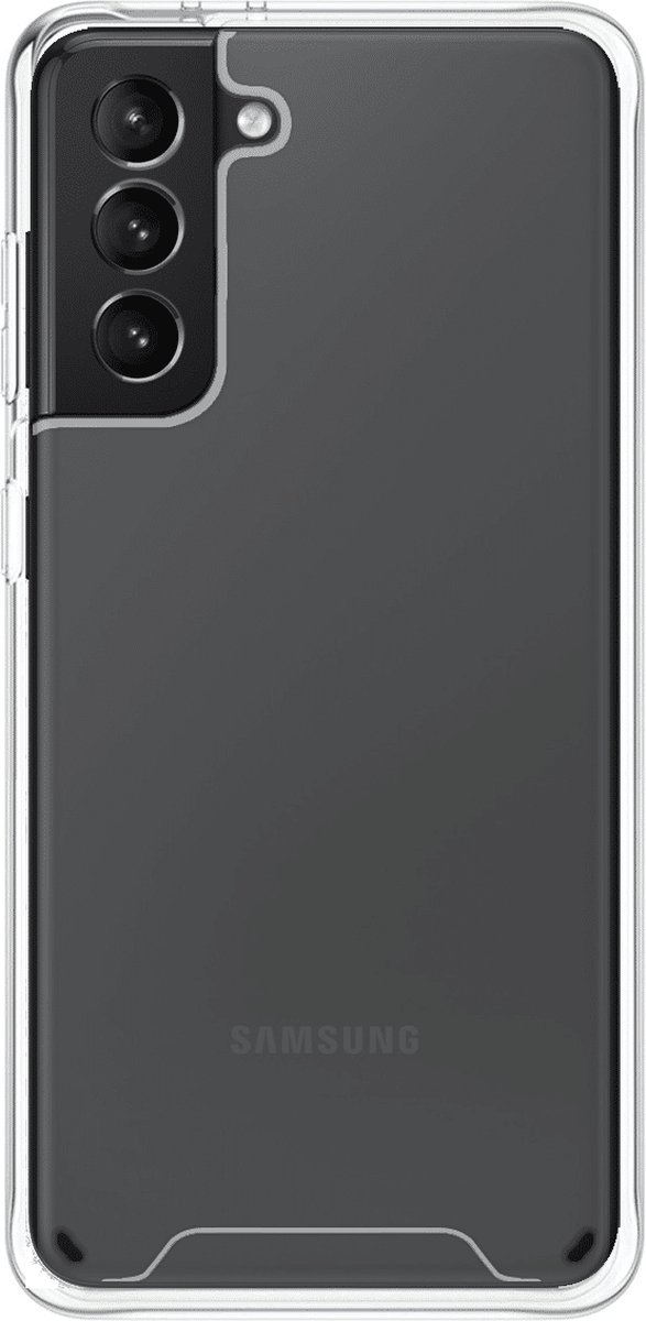 Telefoonglaasje Hoesje Geschikt voor Samsung Galaxy S22 - PVC met TPU randen - Transparant - Beschermhoes - Case - Cover