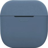 Telefoonglaasje Headset Hoesje - Geschikt voor Apple AirPods - Siliconen - Blauw - Beschermhoes - Case