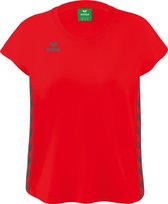 Erima Essential Team T-Shirt Dames - Rood / Slate Grey | Maat: 40