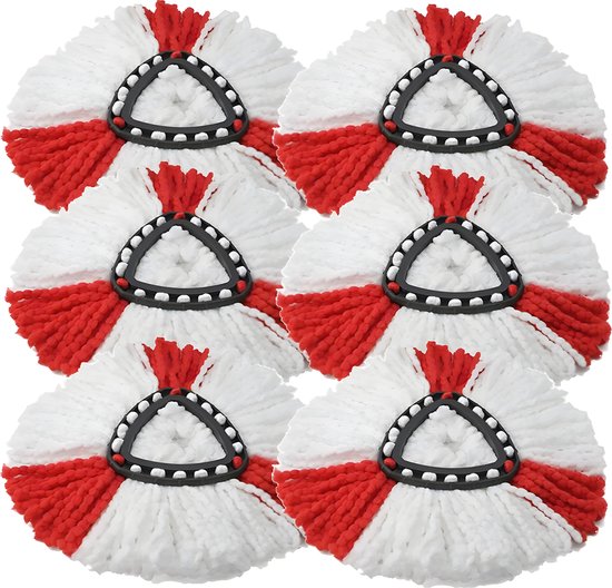 6x Recharge Mop compatible avec Vileda Turbo Remplacement Mop Pads