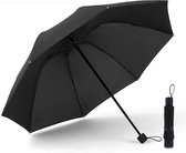 Zwarte opvouwbare Stormparaplu / Stormparaplu's / Inklapbaar - Ø 95 cm / Windproof tot 100km p/u / Automatisch / Grote Paraplu