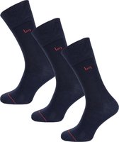 Undiemeister - Sokken - Sokken heren - Handgemaakt - 3-pack - Gemaakt van Mellowood - Hoge sokken - Storm Cloud (blauw) - Anti-transpirant - 43-46