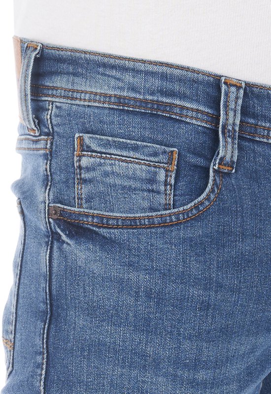 Mustang Heren Jeans Broeken Oregon tapered Fit Blauw Volwassenen Denim Jeansbroek Spijkerbroek heren