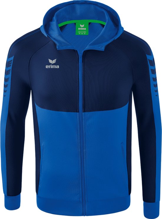 ERIMA Six Wings Trainingsjack Met Capuchon New Royal-New Navy Maat 3XL