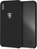 Ferrari Silicone Back Case - Geschikt voor Apple iPhone XS Max (6.5") - Zwart