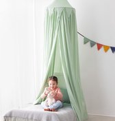 bedhemel voor kinderbed - Klamboe kinderkamer voor jongens en meisjes - 240 x 50 cm inclusief montagemateriaal - Muggennet in mintgroen