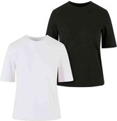 Urban Classics - Classy 2-Pack Dames T-shirt - L - Wit/Zwart