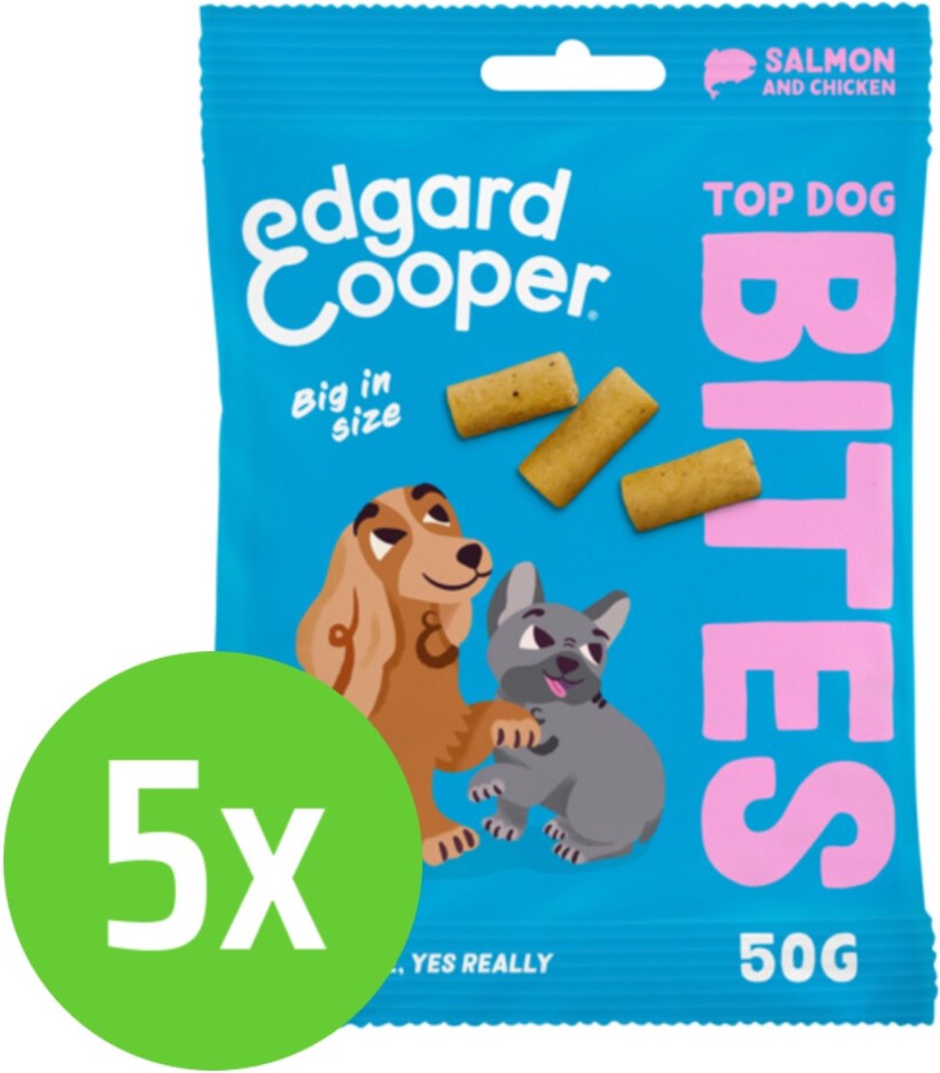 Edgard & Cooper Bite Salmon Large – Hondensnack – 50 gram – 5 verpakkingen Edgard & Cooper Bite Salmon Large – Hondensnack – 50 gram – 5 verpakkingen