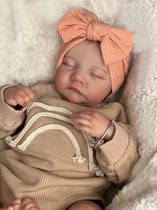 Npk 19Inch Levi Reborn Baby Pop Al Geschilderd Afgewerkt Slapende Pasgeboren Baby Maat 3d Huid Zichtbare Aderen Verzamelbare Kunst Pop