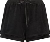 Hunkemöller Shorts Velours Zwart XS