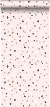 Walls4You behangpapier terrazzo motief roze - 935314 - 0,53 x 10,05 m