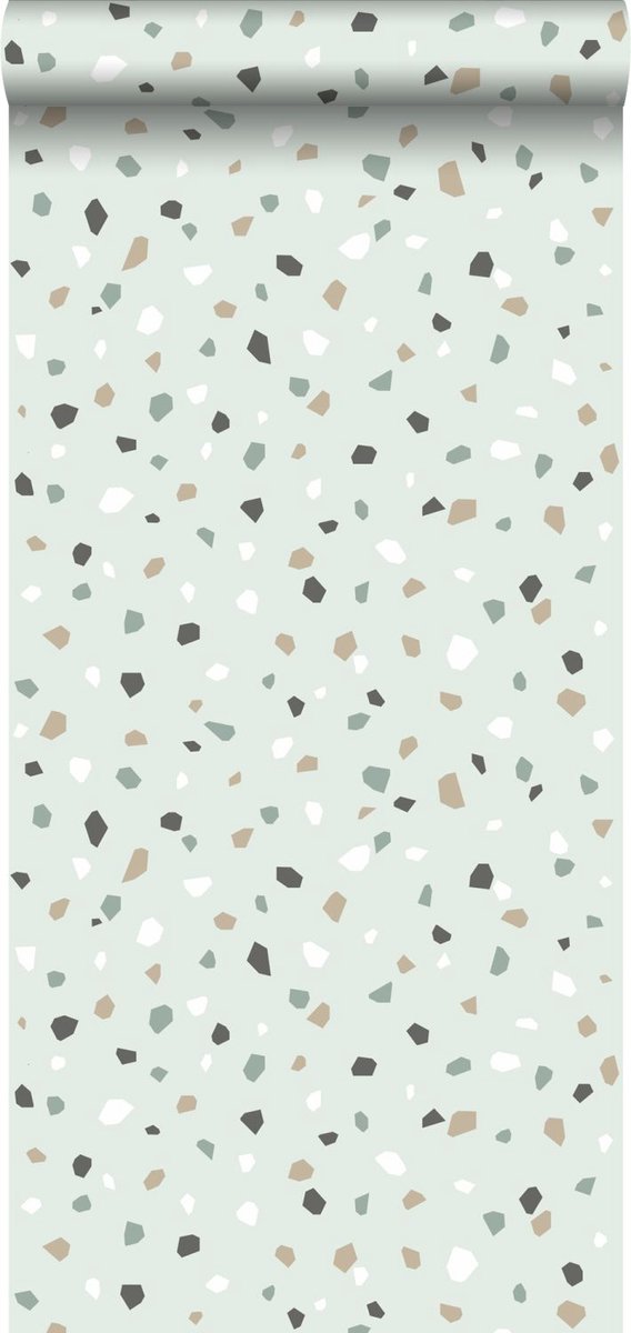 Walls4You behang terrazzo motief mintgroen - 935315 - 0,53 x 10,05 m