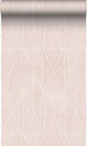 Origin Wallcoverings eco-texture vliesbehang origami motief zacht roze - 347856 - 0,53 x 10,05 m